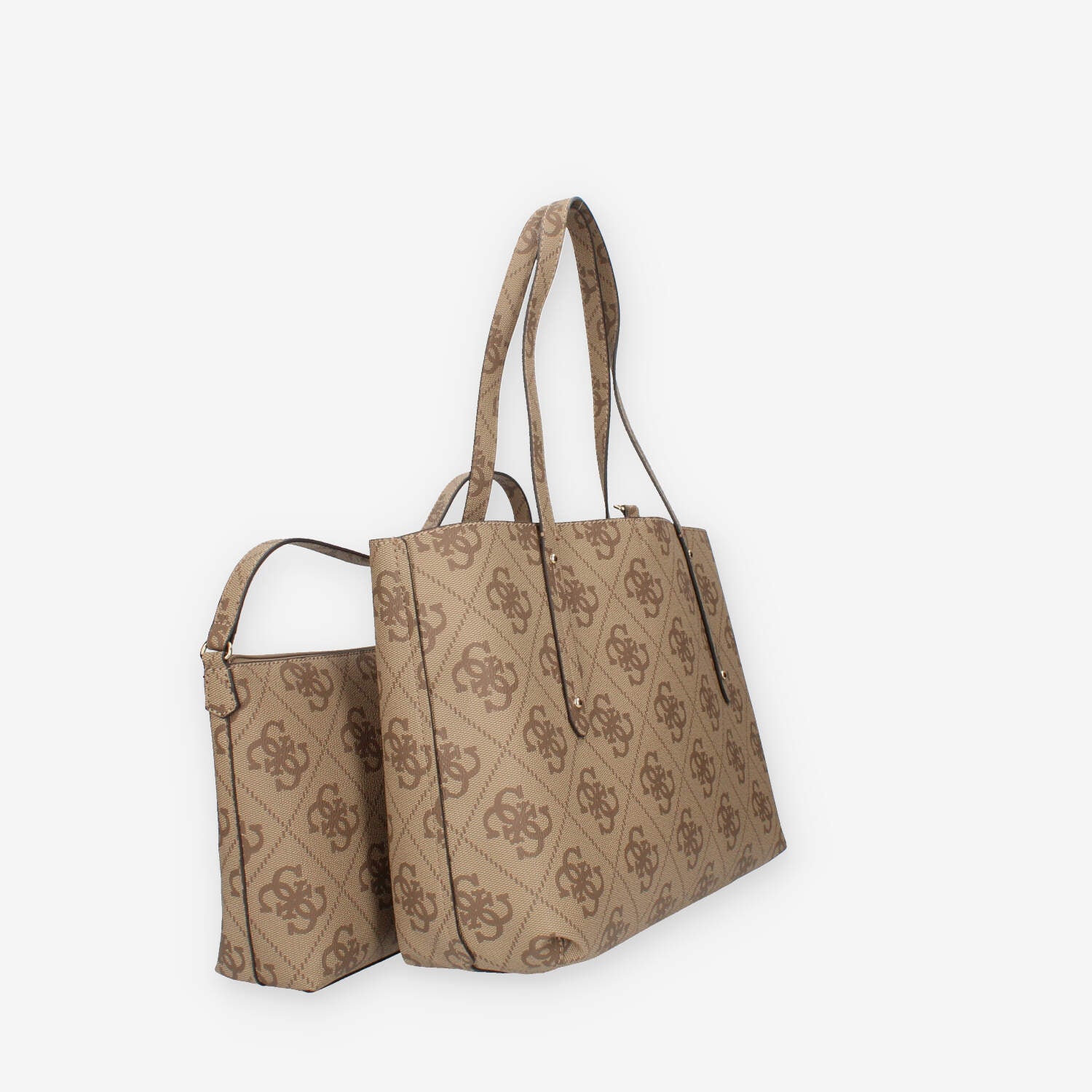 Guess Eco Brenton Borsa modello shopping beige logata - immagine 4
