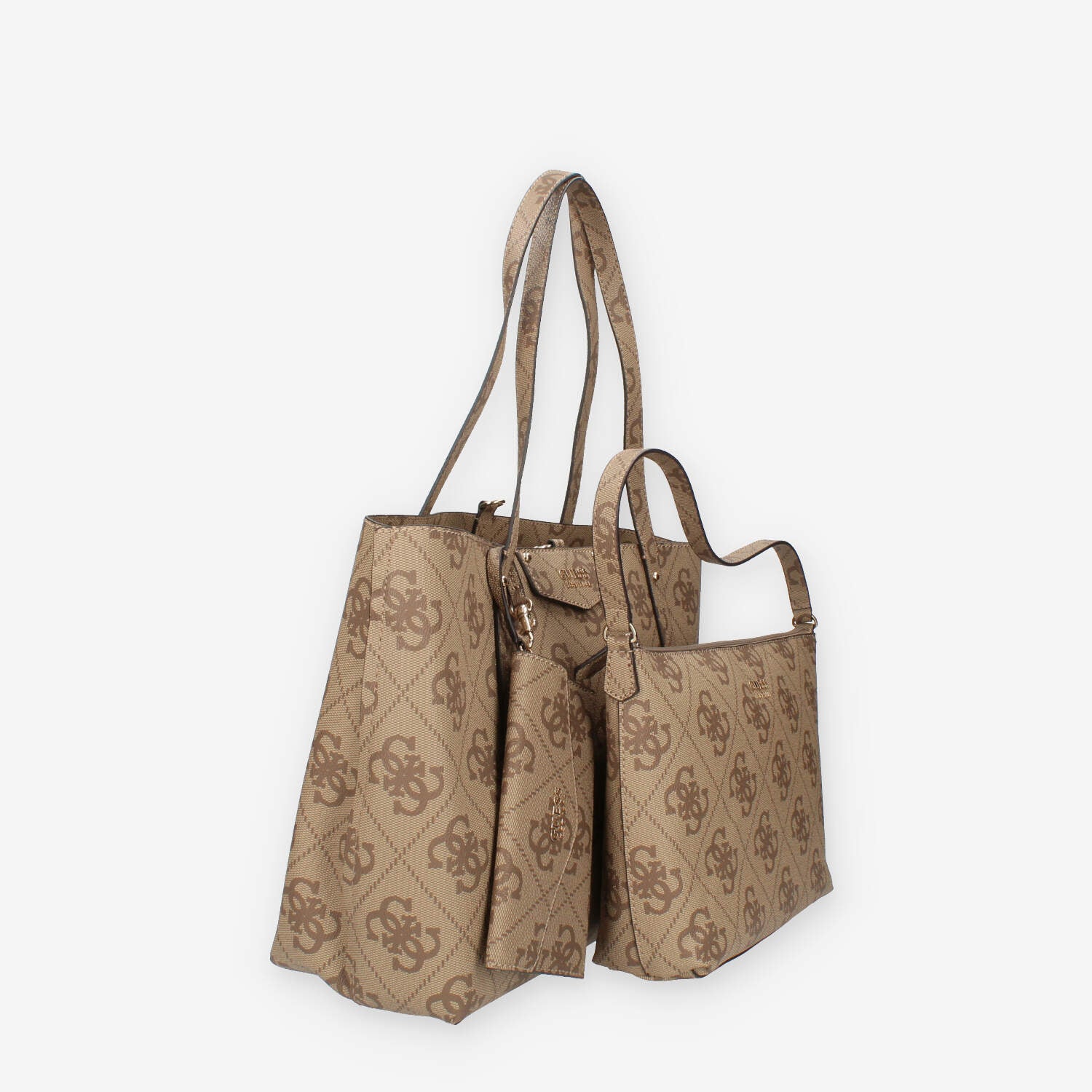 Guess Eco Brenton Borsa modello shopping beige logata - immagine 7