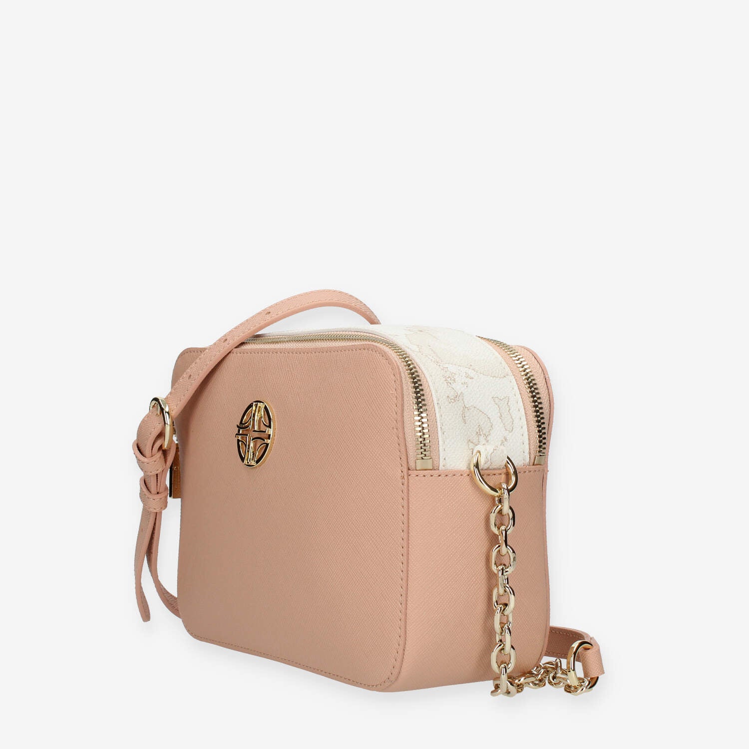 Alviero Martini Prima Classe Borsa a tracolla cipria e Geo White - immagine 3