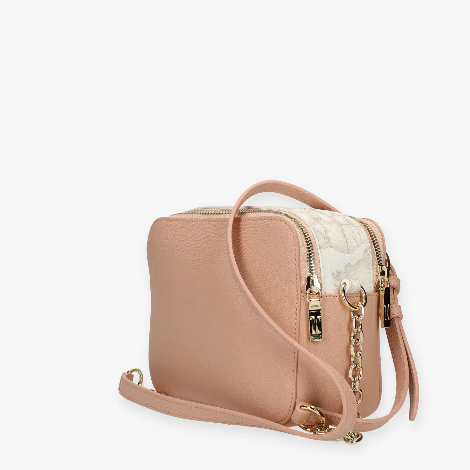 Alviero Martini Prima Classe Borsa a tracolla cipria e Geo White - immagine 6
